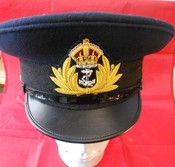 Reproduction Royal Navy Officer Cap Size 7 1/2"
