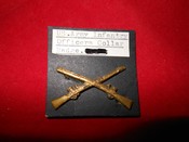 U.S Reproduction Army Infantry Officers Collar Badge