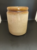 Brown Medium Sized Stoneware Jar